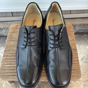Studio Belvedere Bay Bridge Black Pebbled Leather Dress Shoes Mens 10 EEE Brazil